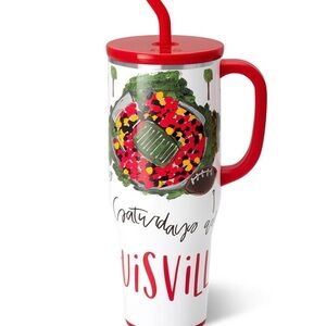 Swig Saturday’s in Louisville Themed Tumbler/Travel Mug w/lid & straw 40oz NWT